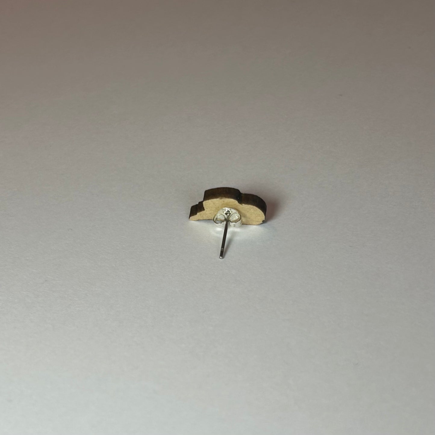 Cowboy Hat Wood Backed Earrings - Pink