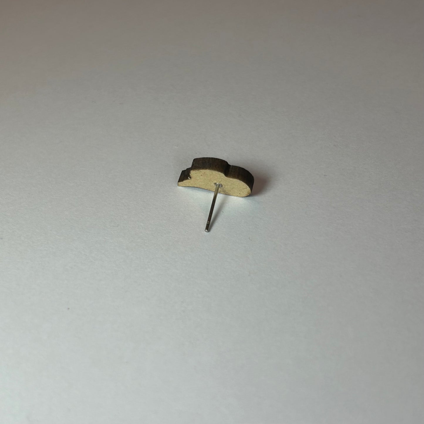 Cowboy Hat Wood Backed Earrings - Leopard Print