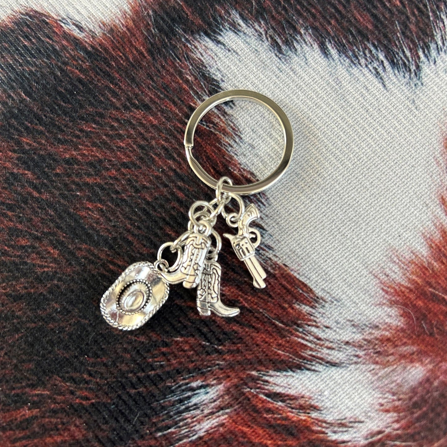 Cowboy Boots & Hat Keyring