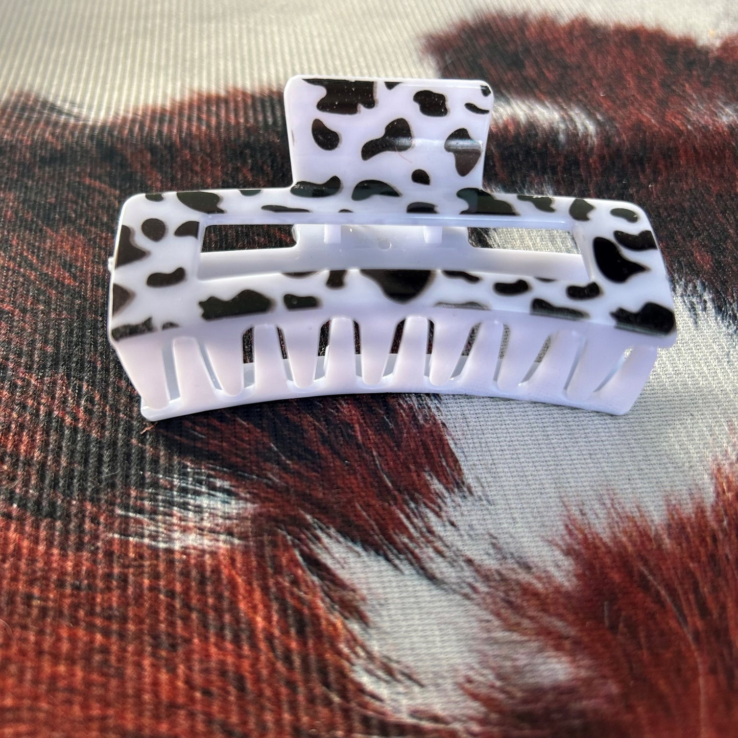 Cow Print Hair Clip