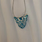 Della Stainless Steel Teal Highland Cow Handmade Necklace