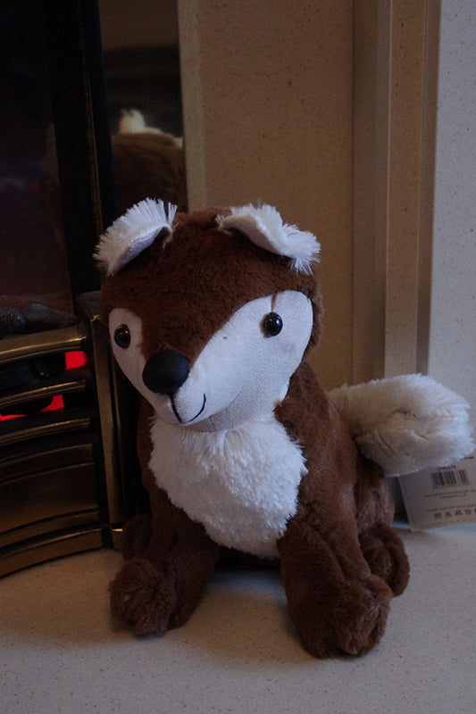 Cute Fox Doorstop Brown Faux Fur Fabric