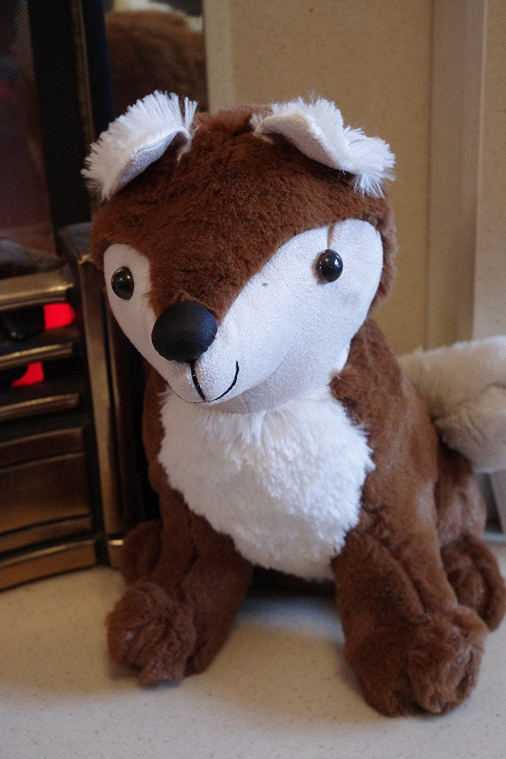 Cute Fox Doorstop Brown Faux Fur Fabric