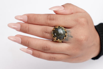 Mystic Statement Rings – Turquoise & Labradorite Collection.
