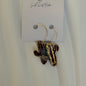 Beatrice Gold Plated Hoops Burgundy Cactus Handmade Earrings