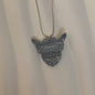 Della Stainless Steel Blue Highland Cow Handmade Necklace