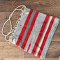 J L Maud Handmade Blue & Red Large Beach Bag