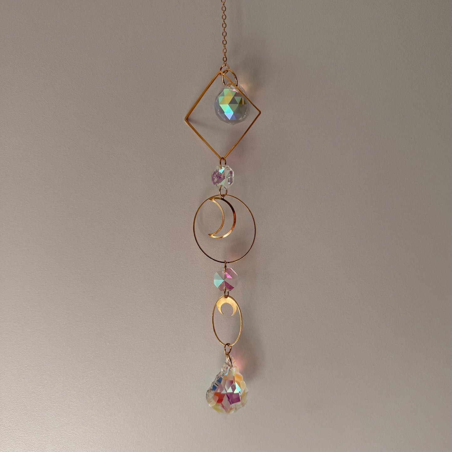 Florence Handmade Gold Moon Suncatcher
