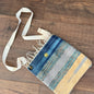 J L Maud Handmade Blue & Sand Shoulder Bag