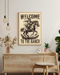 A4 Unframed Printed Card Decorative Picture Cowboy Welcome To The Ranch