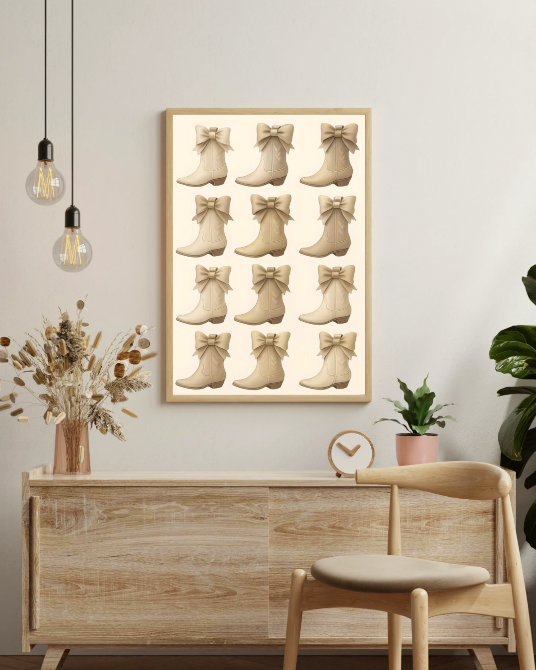 A4 Unframed Printed Card Decorative Picture Nude Cowboy Boots