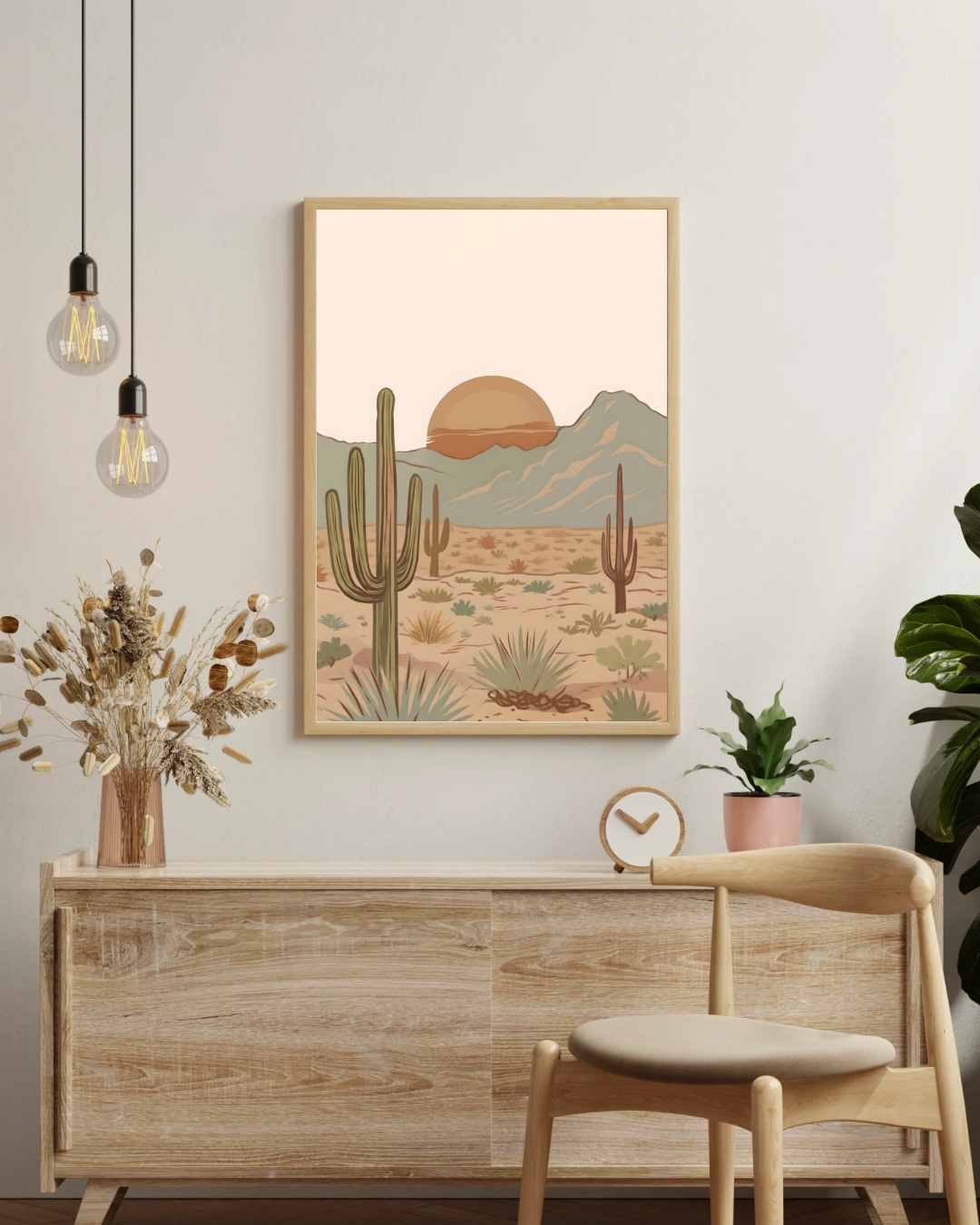 A3 Unframed Printed Card Decorative Picture Warm Western Sunset