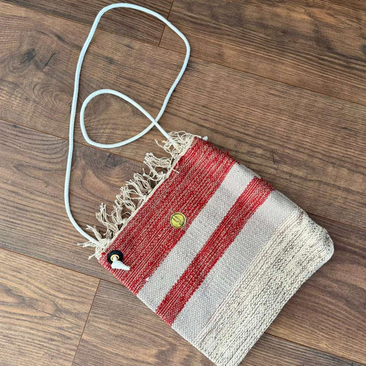 J L Maud Handmade Copper & Grey Shoulder Bag