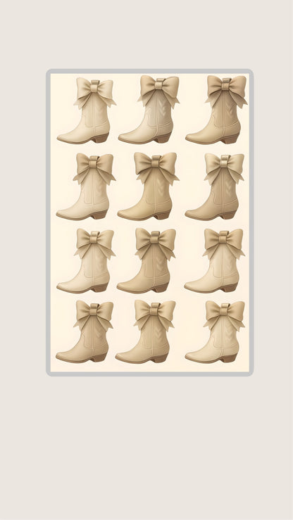 A4 Unframed Printed Card Decorative Picture Nude Cowboy Boots