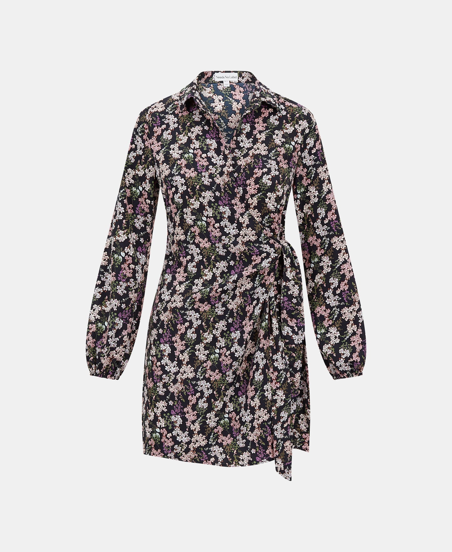 Black Floral Shirt Dress