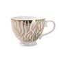 Animal Luxe Footed Mug Zebra Print Gold